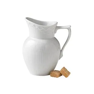 White Fluted Half Lace maitokannu, 17 cl Royal Copenhagen