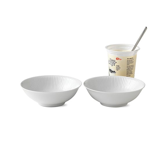 White Fluted -kulho 2-pakkaus, 35 cl Royal Copenhagen