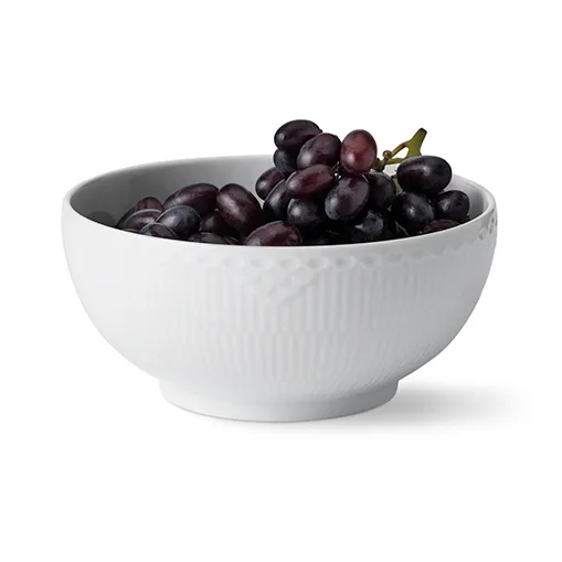 White Fluted -kulho pitsikuvio, 18 cm, Valkoinen Royal Copenhagen