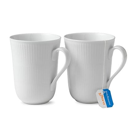 White Fluted -muki 2-pakkaus, 33 cl Royal Copenhagen