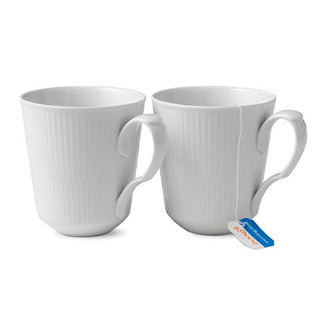 White Fluted -muki 2-pakkaus, 37 cl Royal Copenhagen