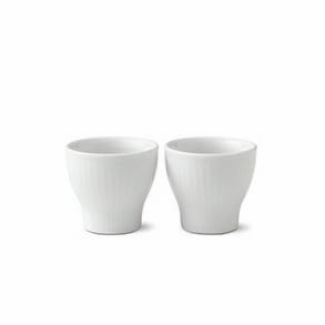 White Fluted munakuppi 2-pakkaus - 5 cm - Royal Copenhagen