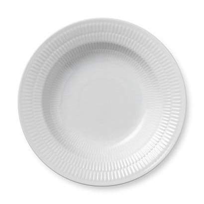 White Fluted reunallinen pastalautanen, Ø 21 cm Royal Copenhagen
