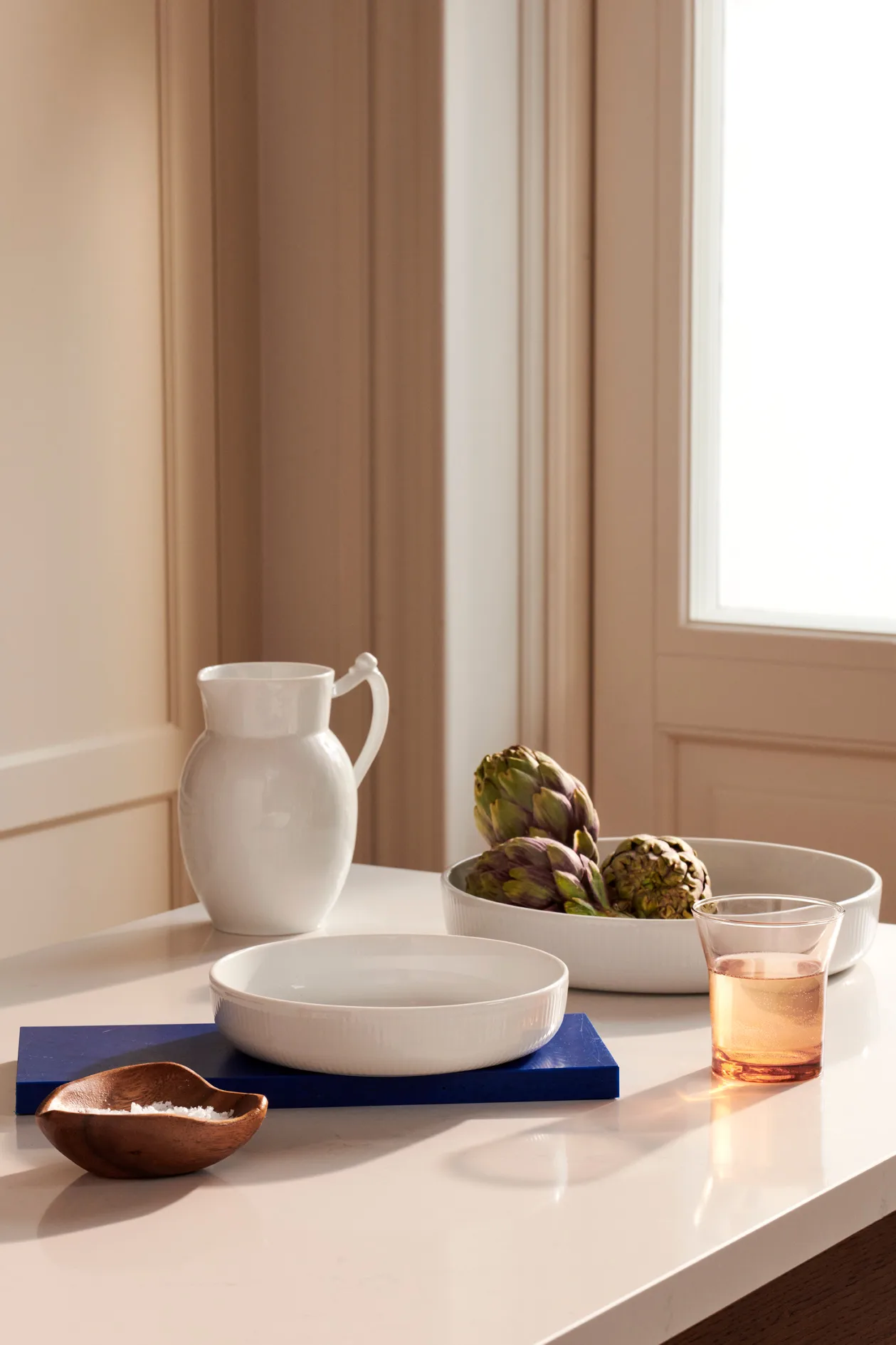 White Fluted uunivuoka Ø18,5 cm, White Royal Copenhagen