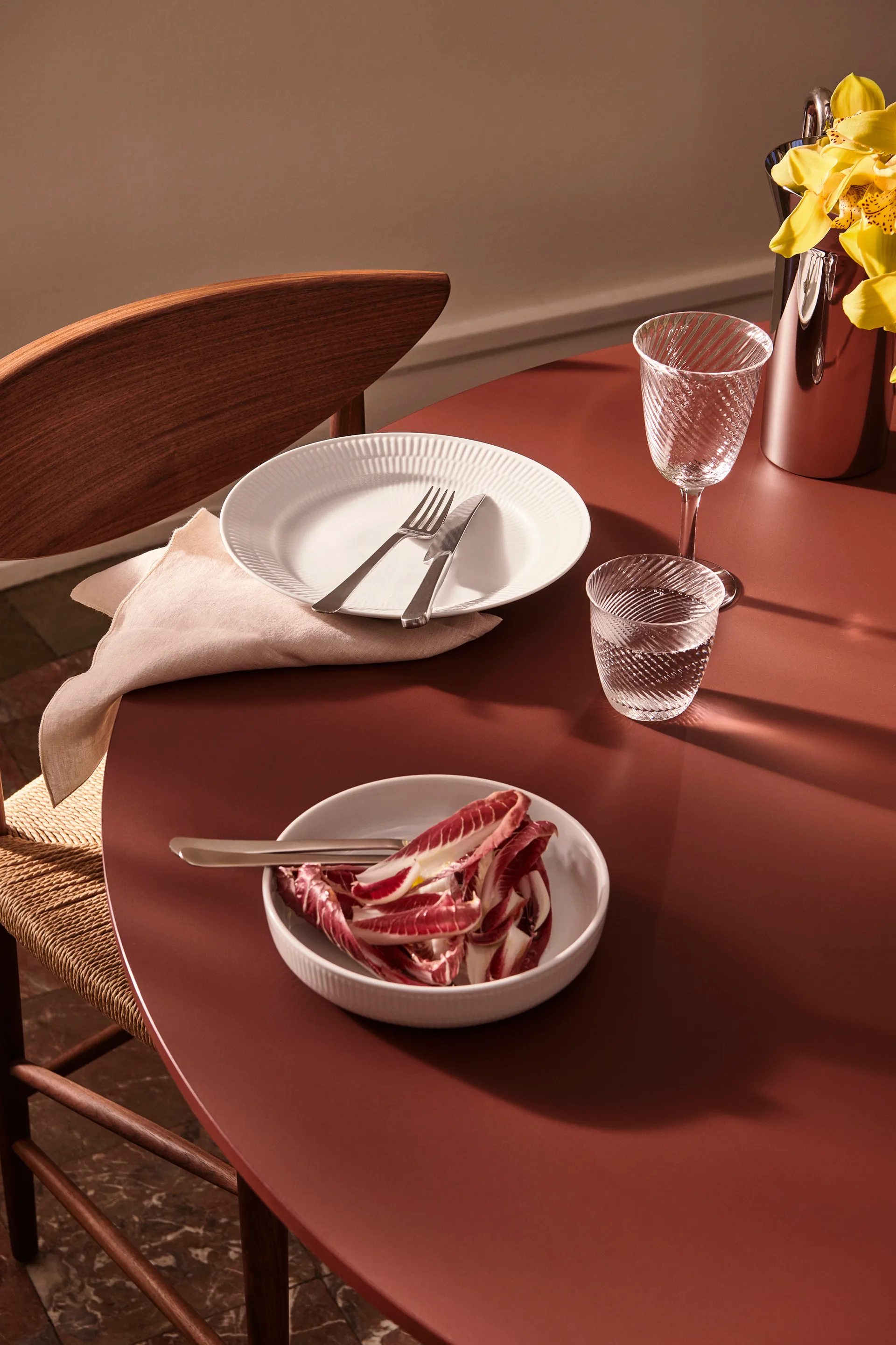 White Fluted uunivuoka Ø18,5 cm, White Royal Copenhagen