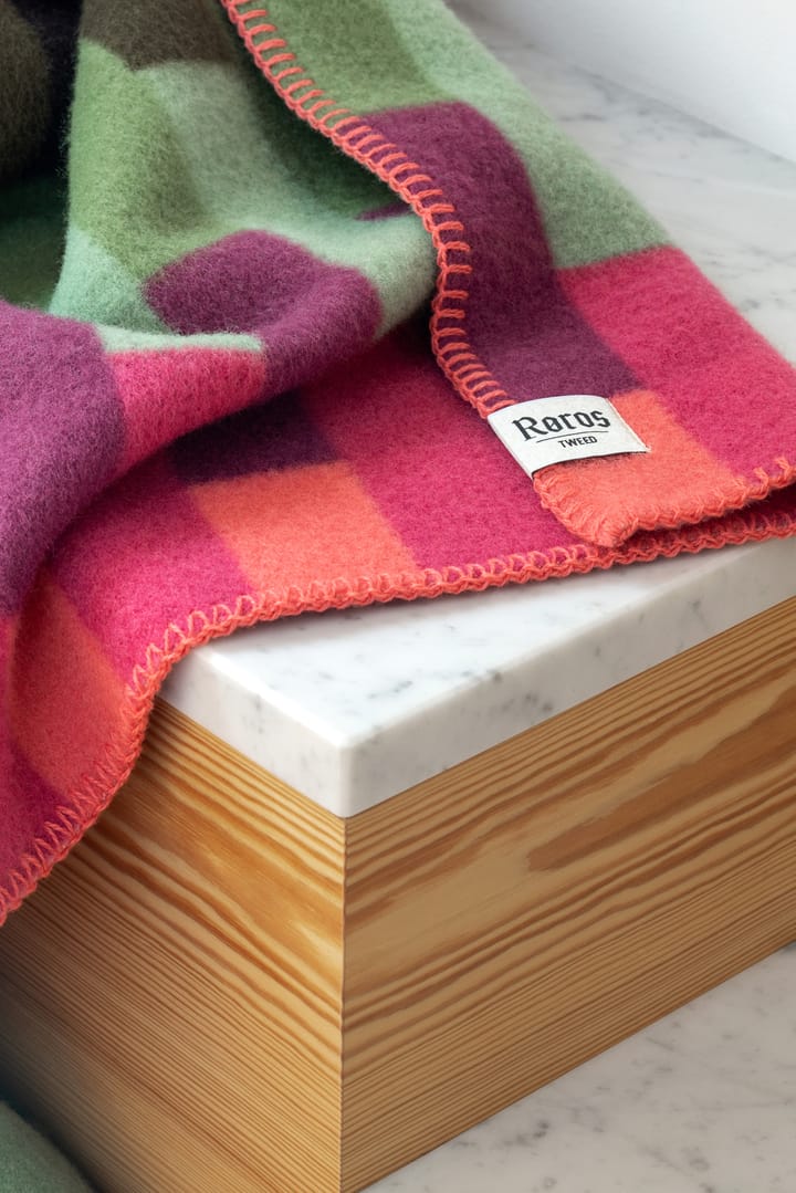 Åsmund bold viltti 135x200 cm, Pink-green Røros Tweed
