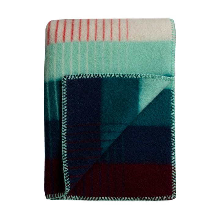 Åsmund gradient viltti 135x200 cm, Red-turquoise Røros Tweed