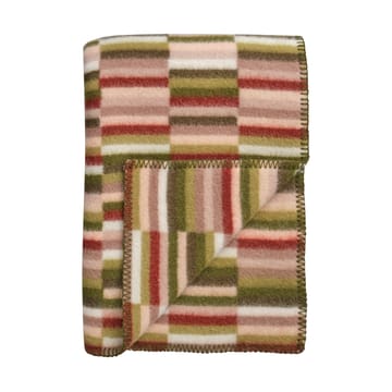 Ida viltti 135x200 cm - Olive burgundy - Røros Tweed