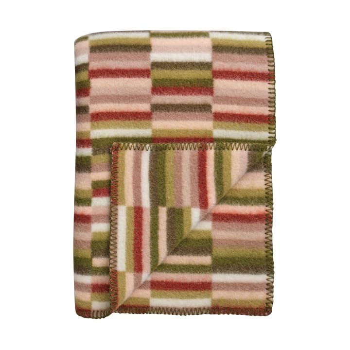 Ida viltti 135x200 cm, Olive burgundy Røros Tweed