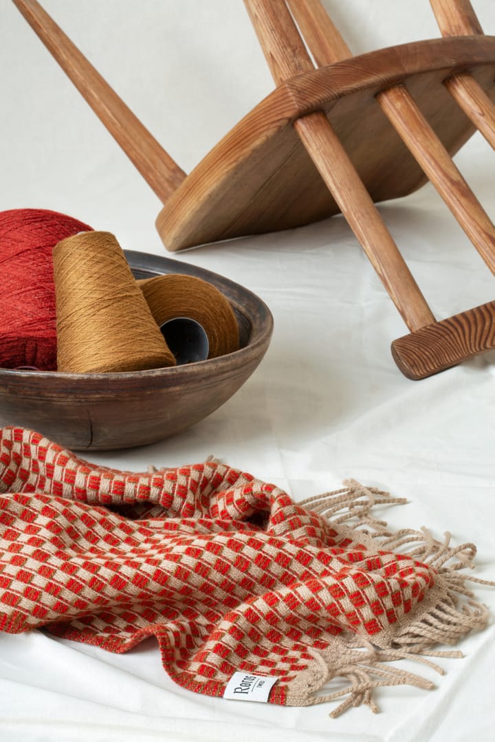 Isak peitto 150x210 cm, Red sumac Røros Tweed