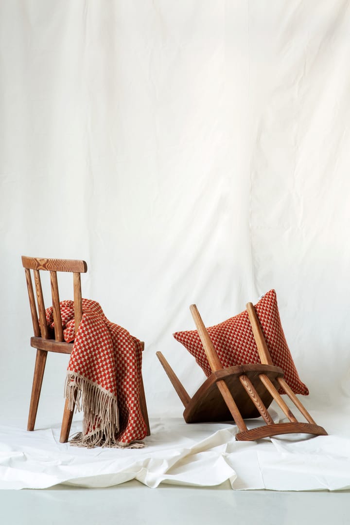 Isak peitto 150x210 cm, Red sumac Røros Tweed