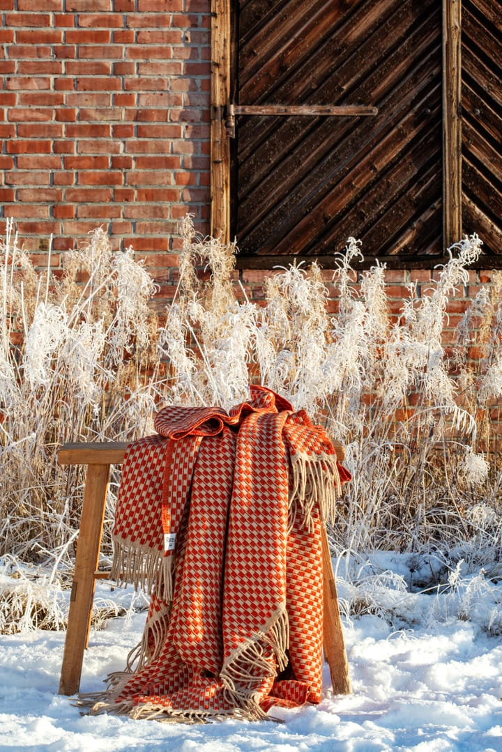 Isak peitto 150x210 cm, Red sumac Røros Tweed