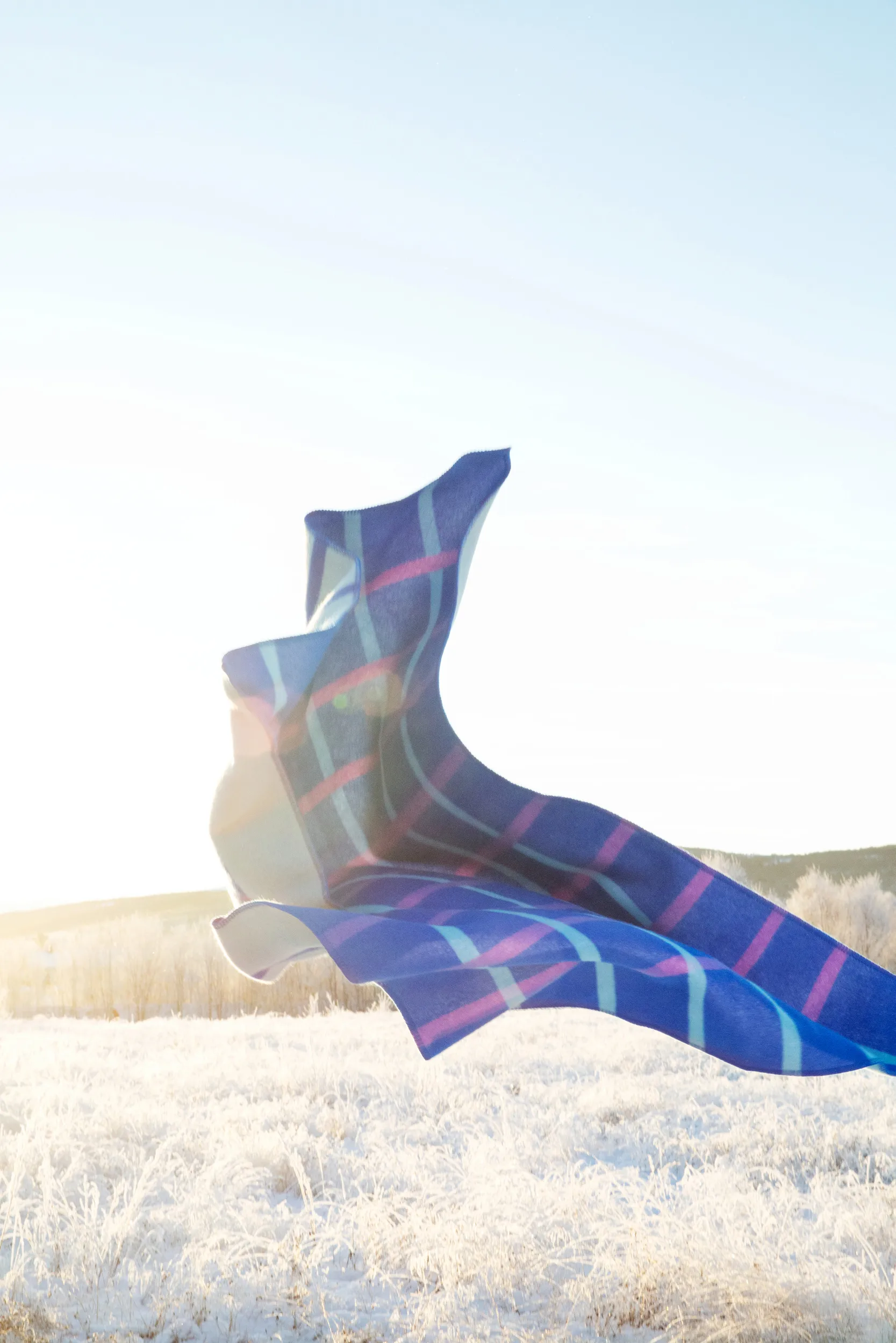 Knut viltti 135x200 cm, Blue Røros Tweed