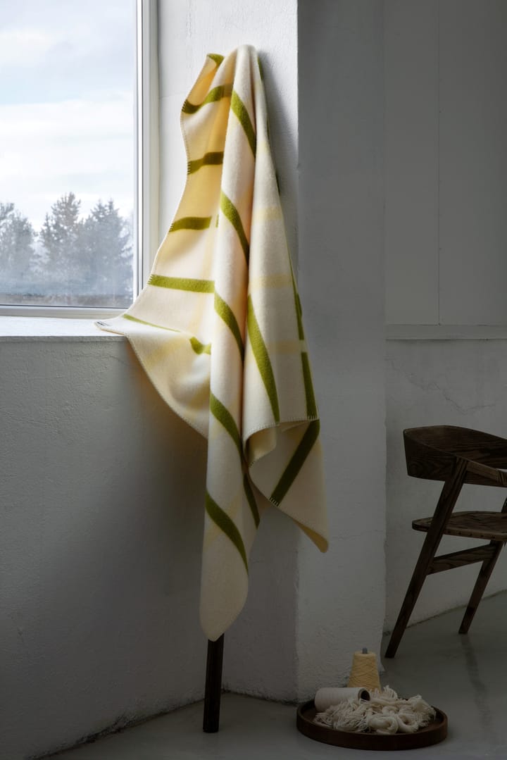 Knut viltti 135x200 cm, Lime Røros Tweed