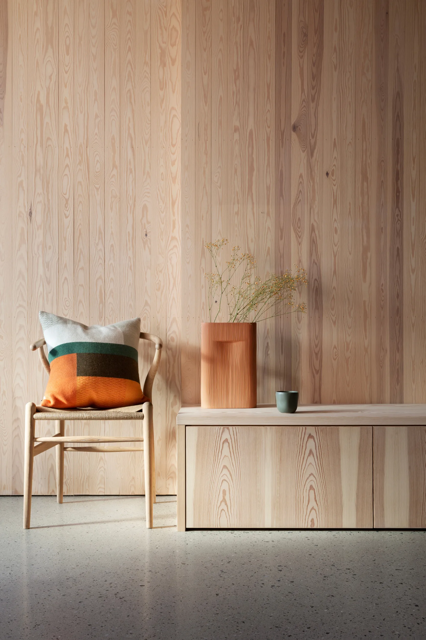 Mikkel tyyny 50x50 cm, Orange Røros Tweed