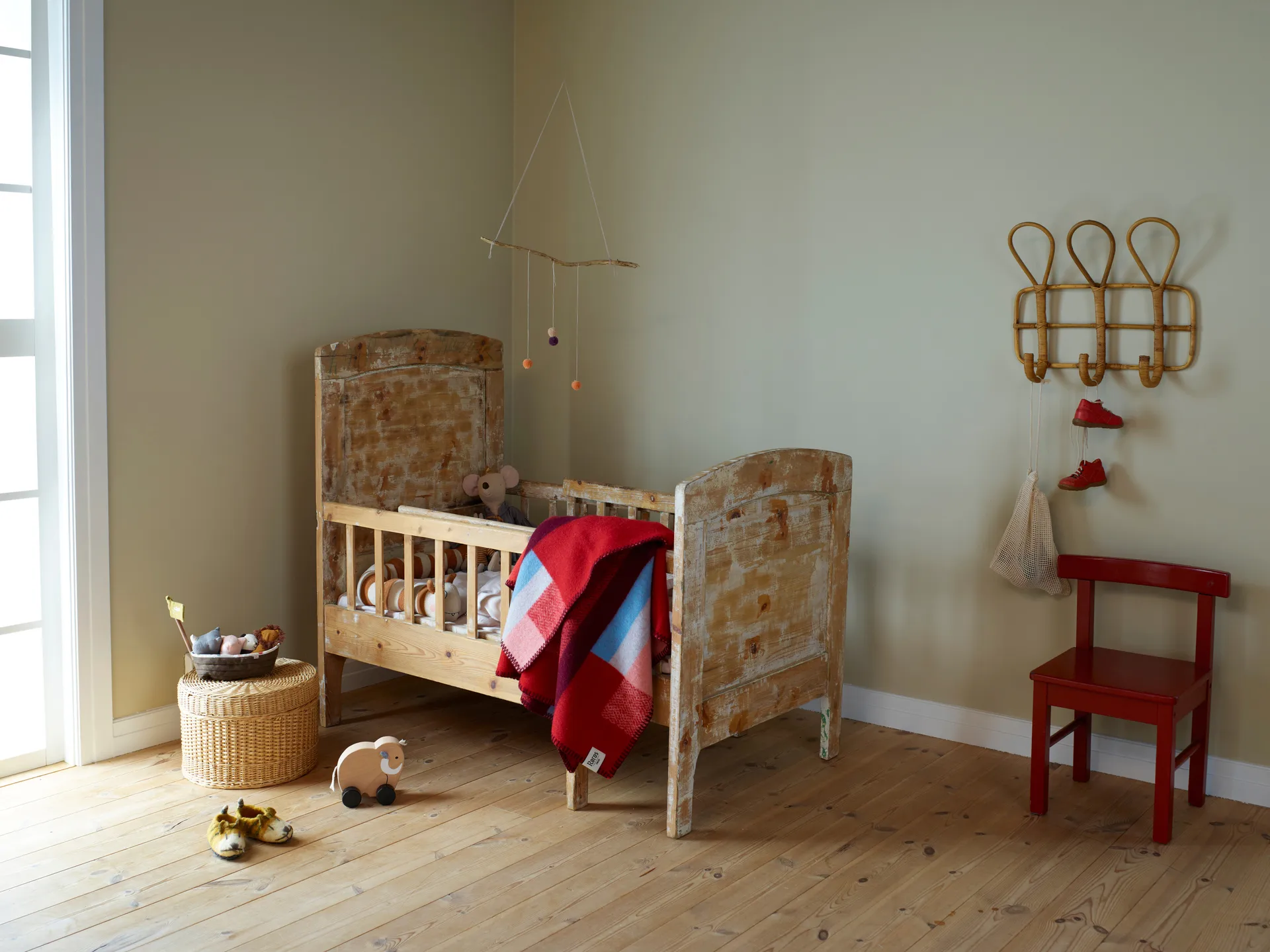 Mikkel viltti 135x200 cm, Red Røros Tweed