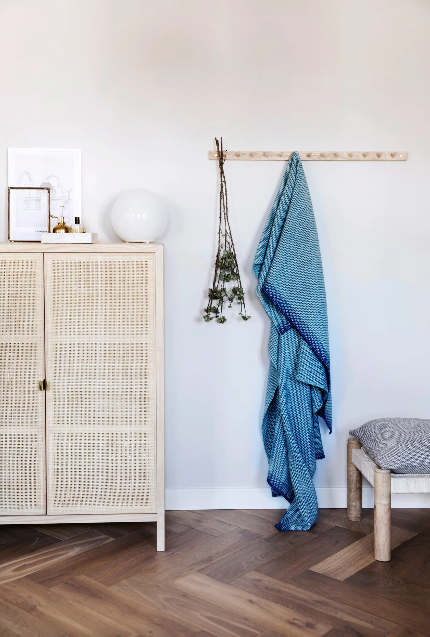 Una viltti 150x200 cm, Blue Røros Tweed