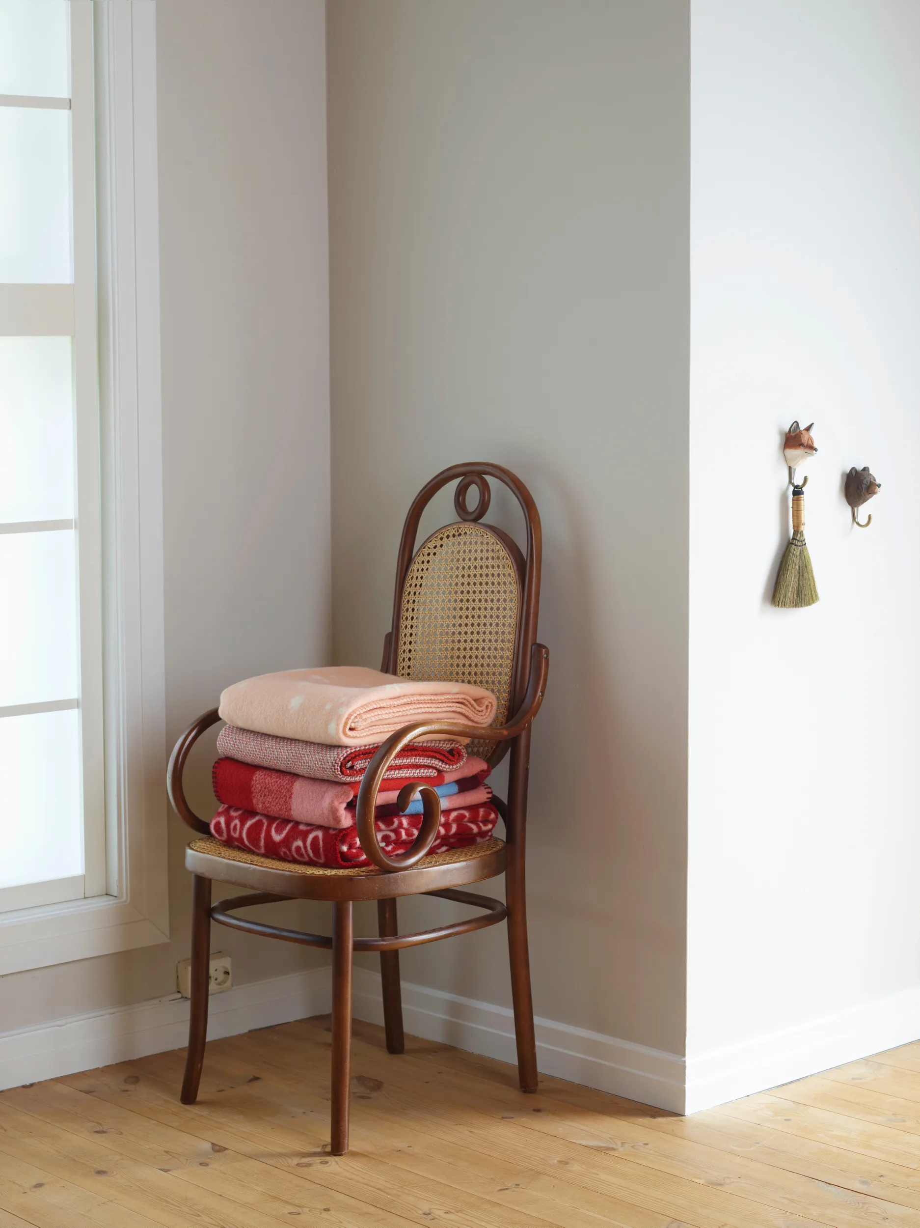 Una viltti 150x200 cm, Light red Røros Tweed