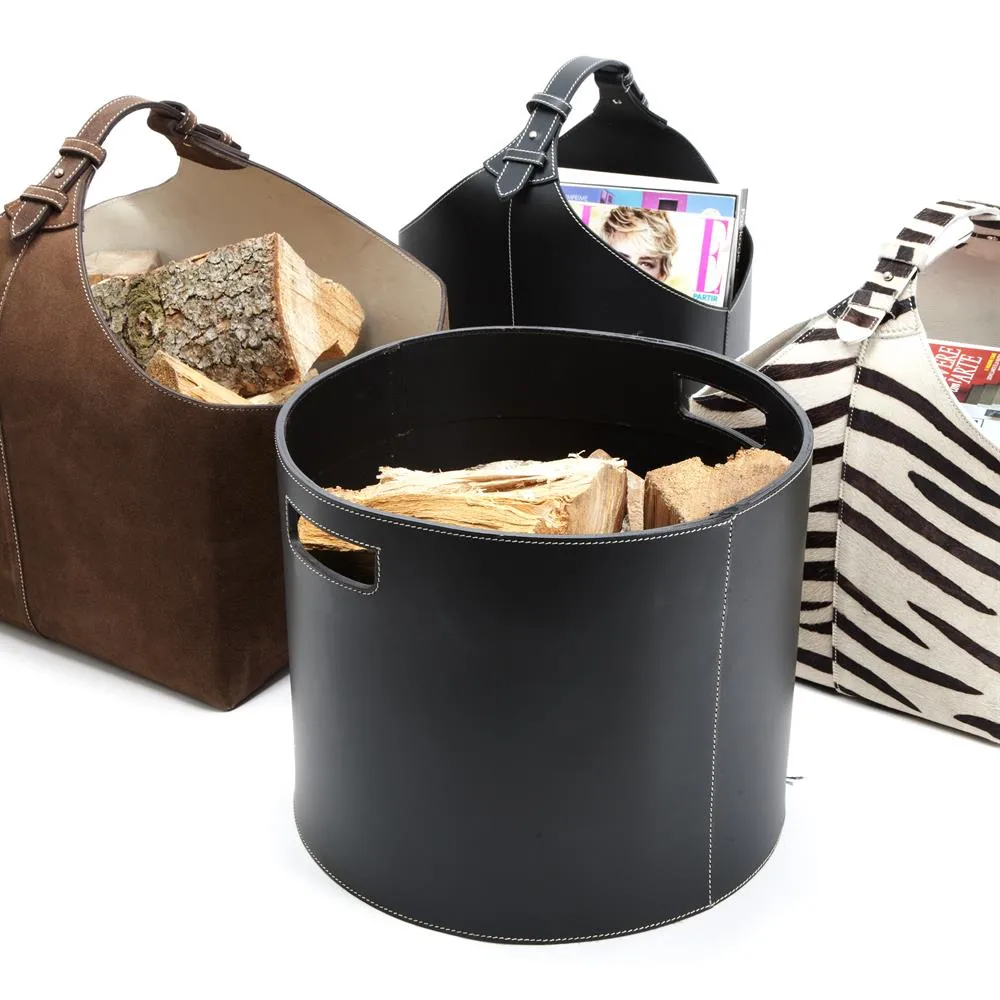 Ørskov puukori pyöreä, musta valkoisin tikkauksin Ørskov