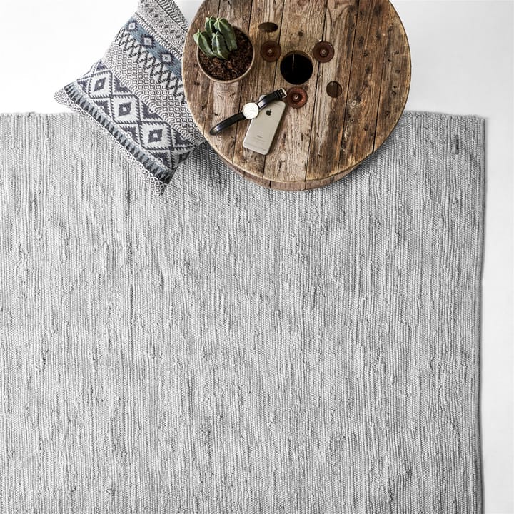Cotton matto 140 x 200 cm - light grey (vaaleanharmaa) - Rug Solid