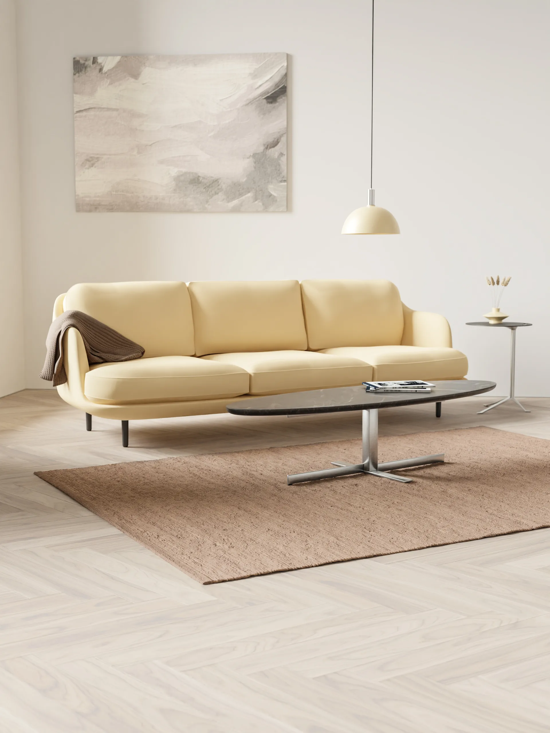 Cotton matto 140 x 200 cm, Nougat Rug Solid