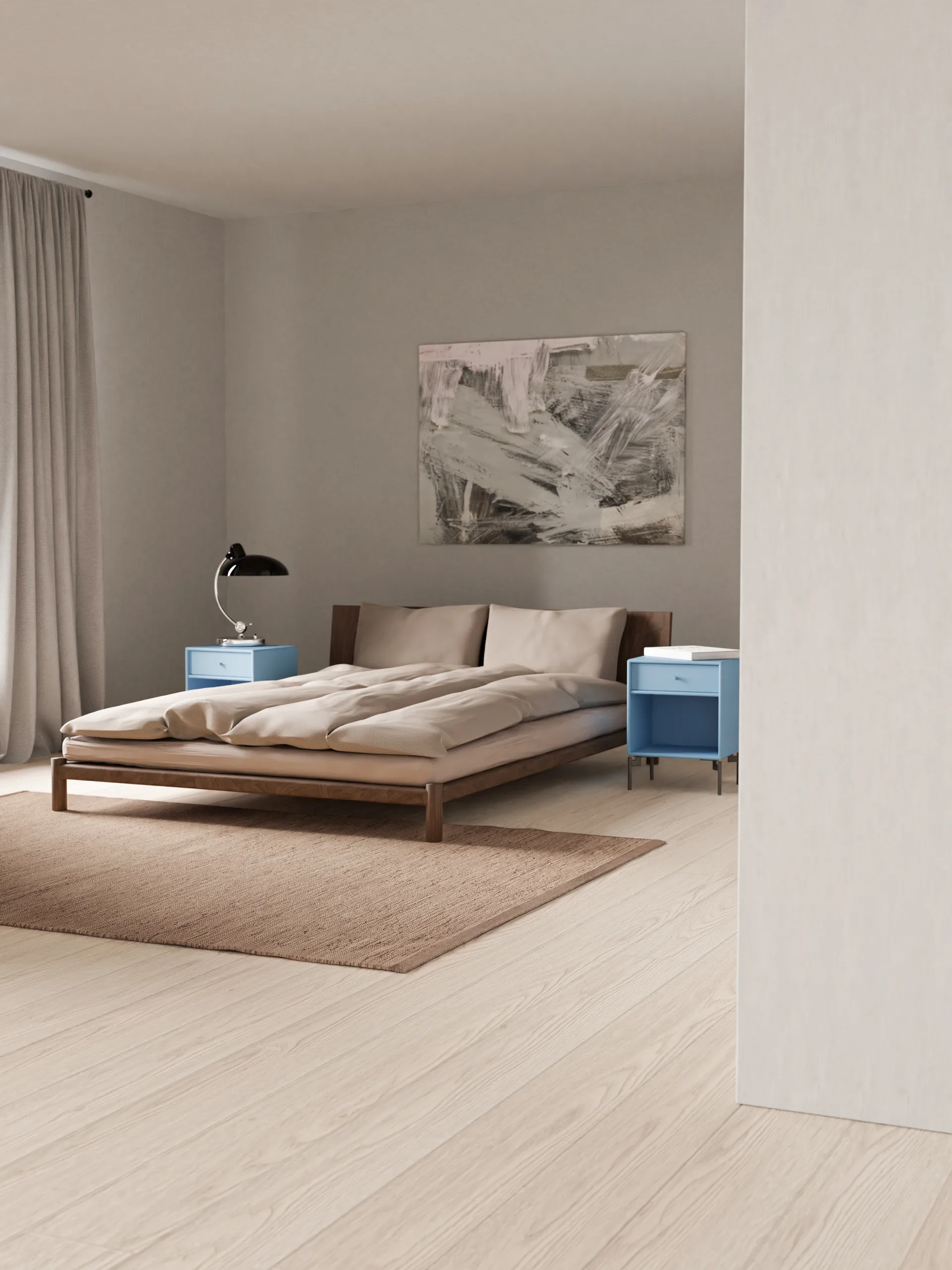 Cotton matto 140 x 200 cm, Nougat Rug Solid