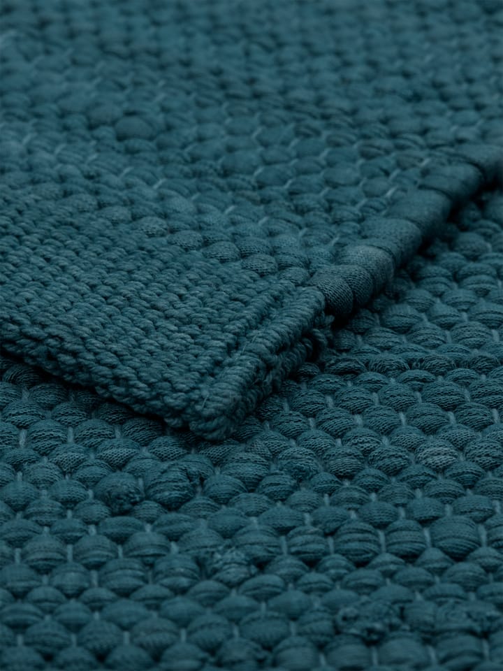 Cotton matto 60 x 90 cm - Petroleum (petrolinsininen) - Rug Solid