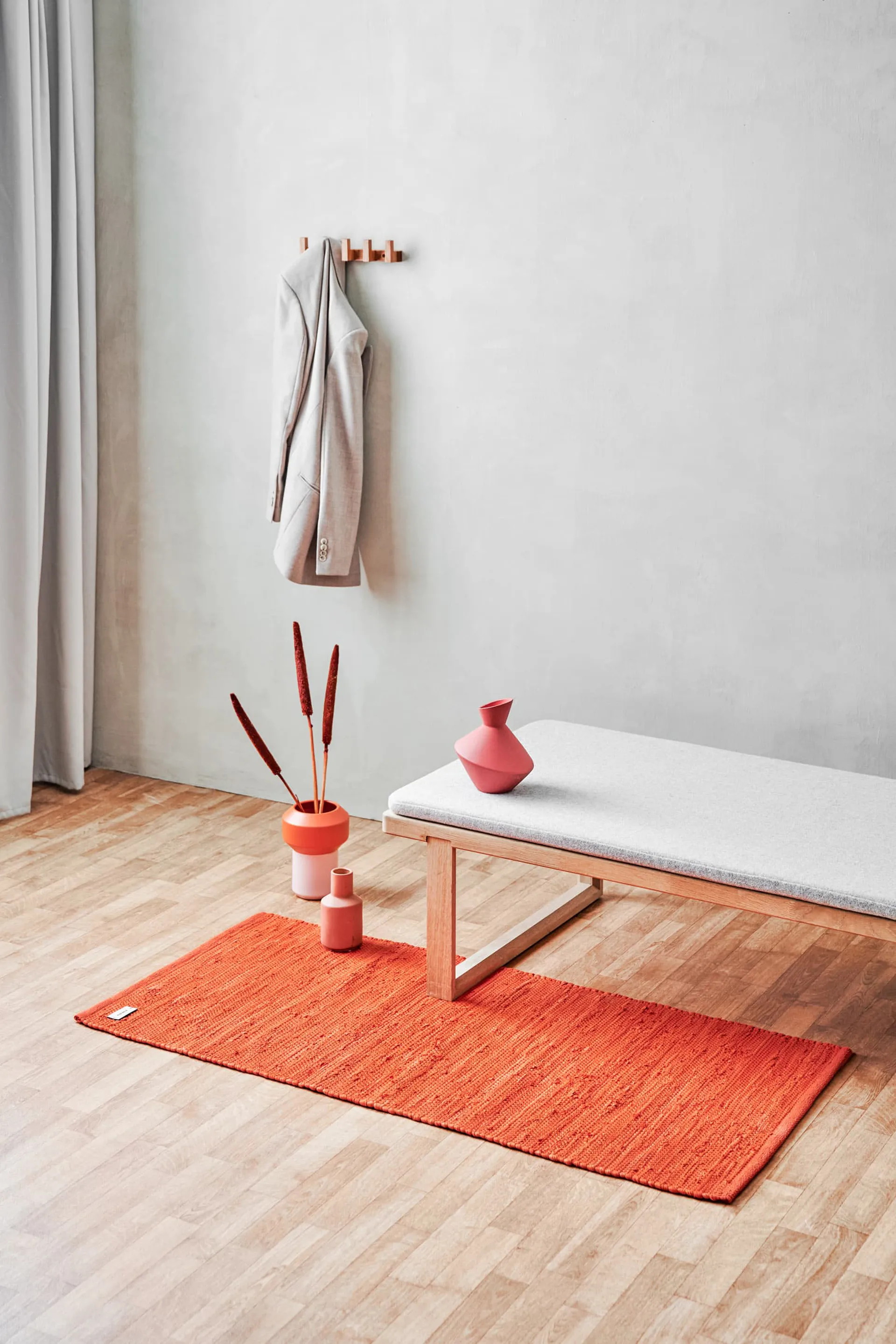 Cotton matto 60 x 90 cm, Solar orange (oranssi) Rug Solid