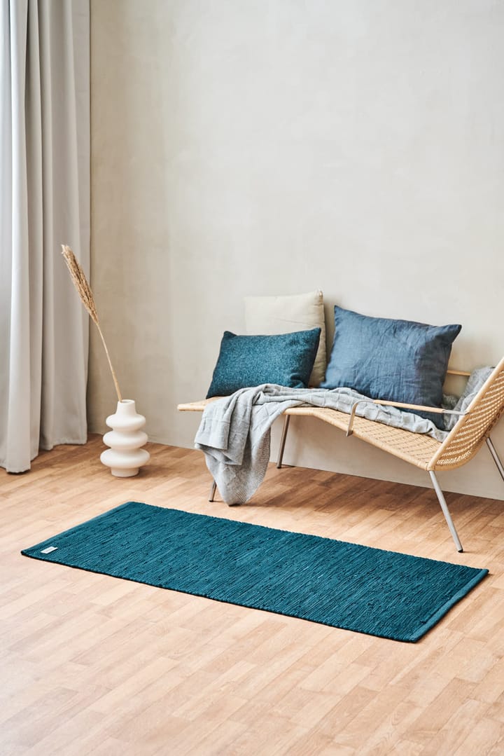 Cotton matto 65 x 135 cm, Petroleum (petrolinsininen) Rug Solid