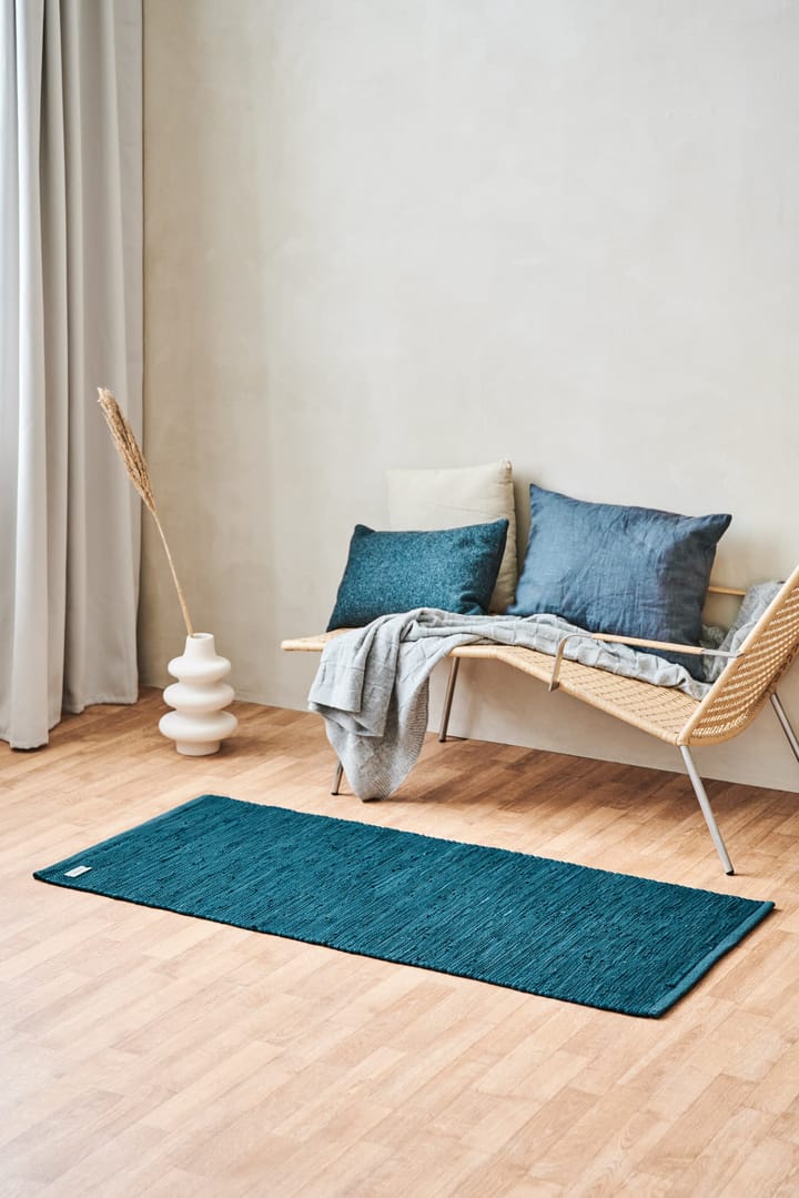 Cotton matto 65 x 135 cm, Petroleum (petrolinsininen) Rug Solid