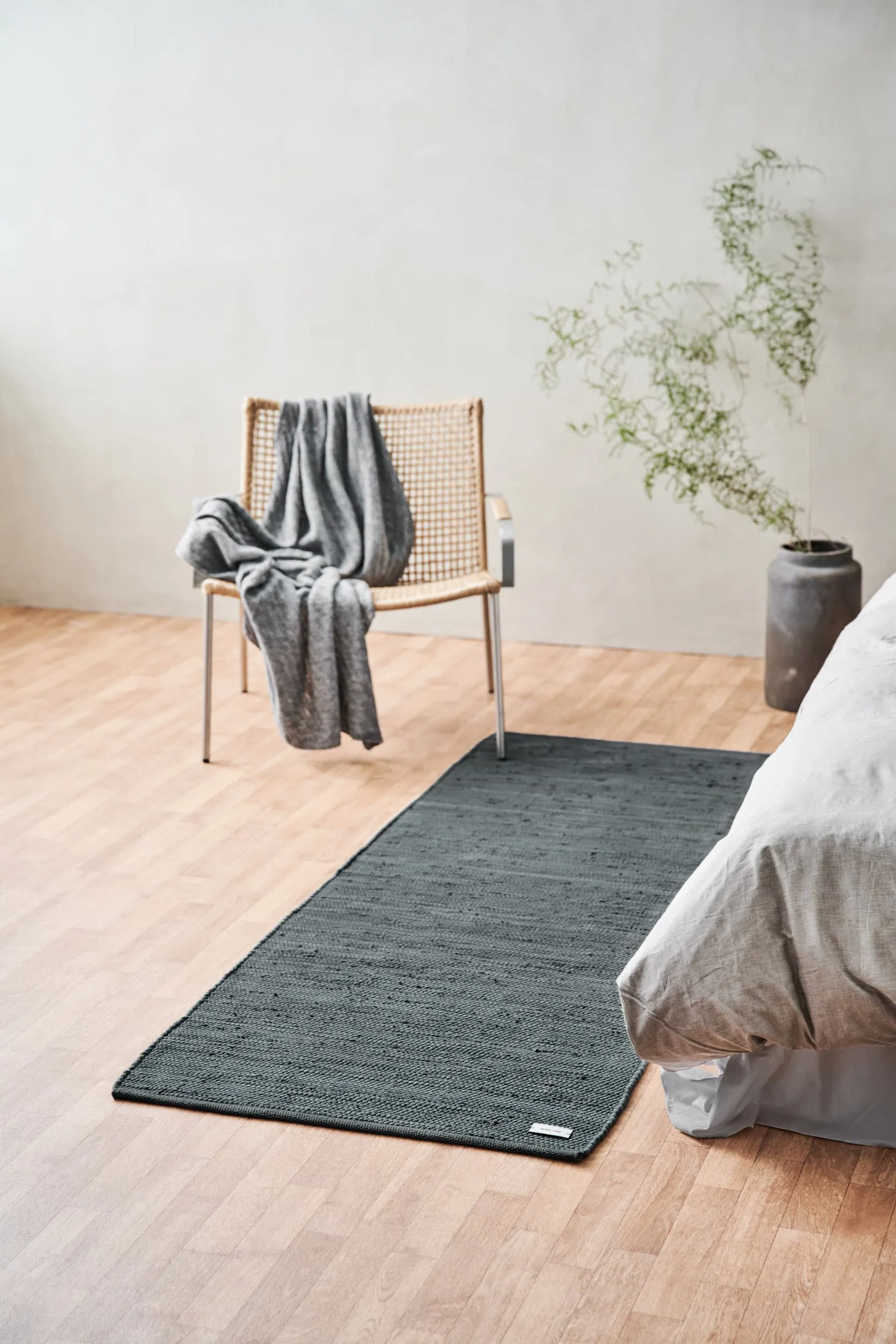 Cotton matto 65 x 135 cm, Steel grey (harmaa) Rug Solid
