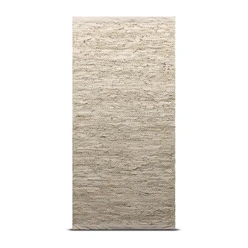Leather matto 140 x 200 cm - beige - Rug Solid