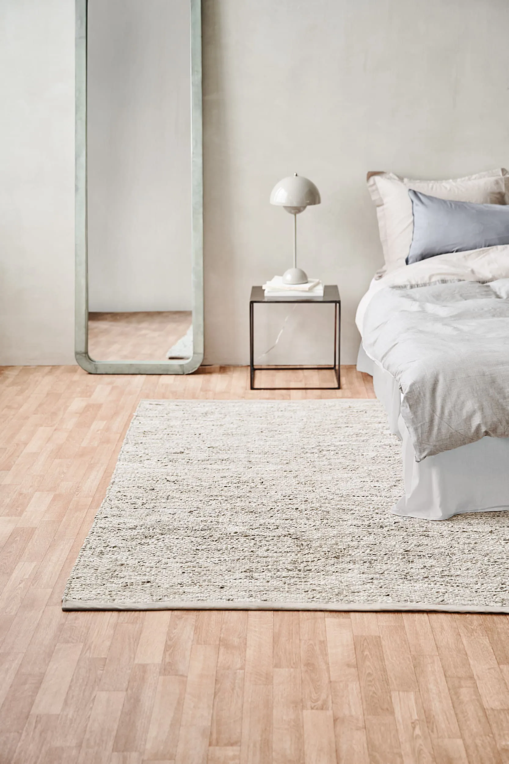 Leather matto 140 x 200 cm, beige Rug Solid