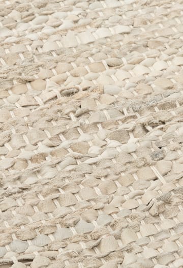 Leather matto 140 x 200 cm - beige - Rug Solid