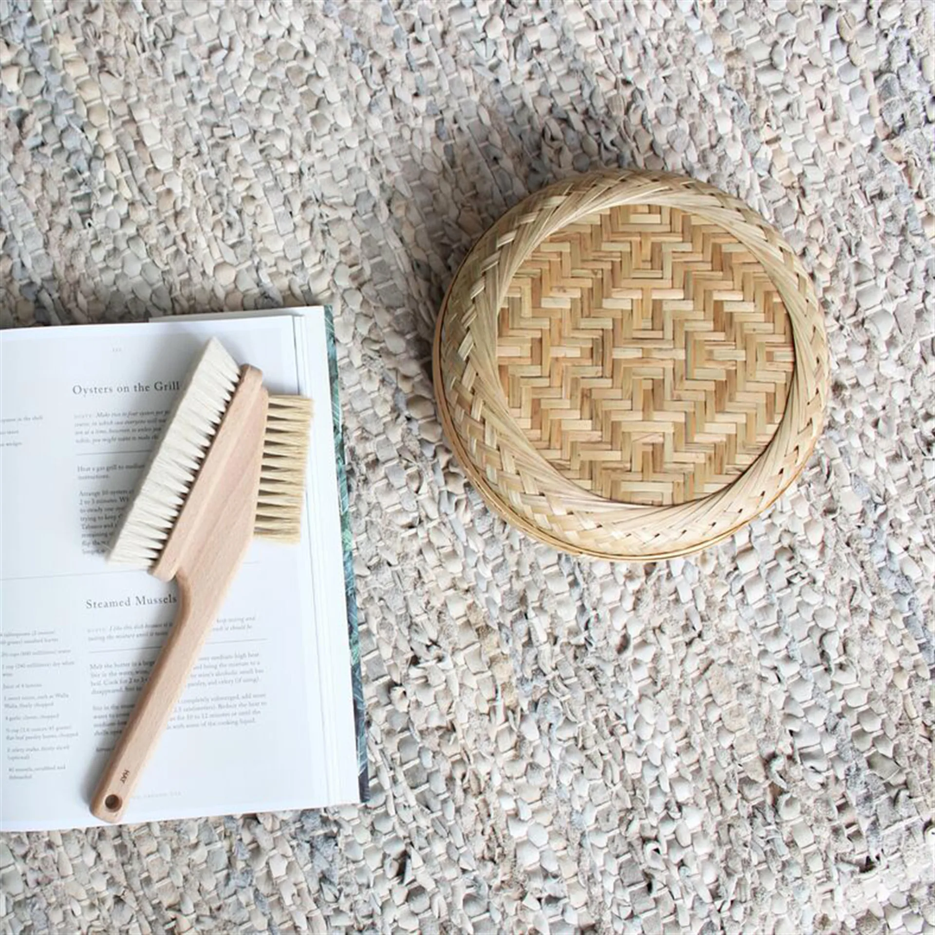 Leather matto 140 x 200 cm, beige Rug Solid