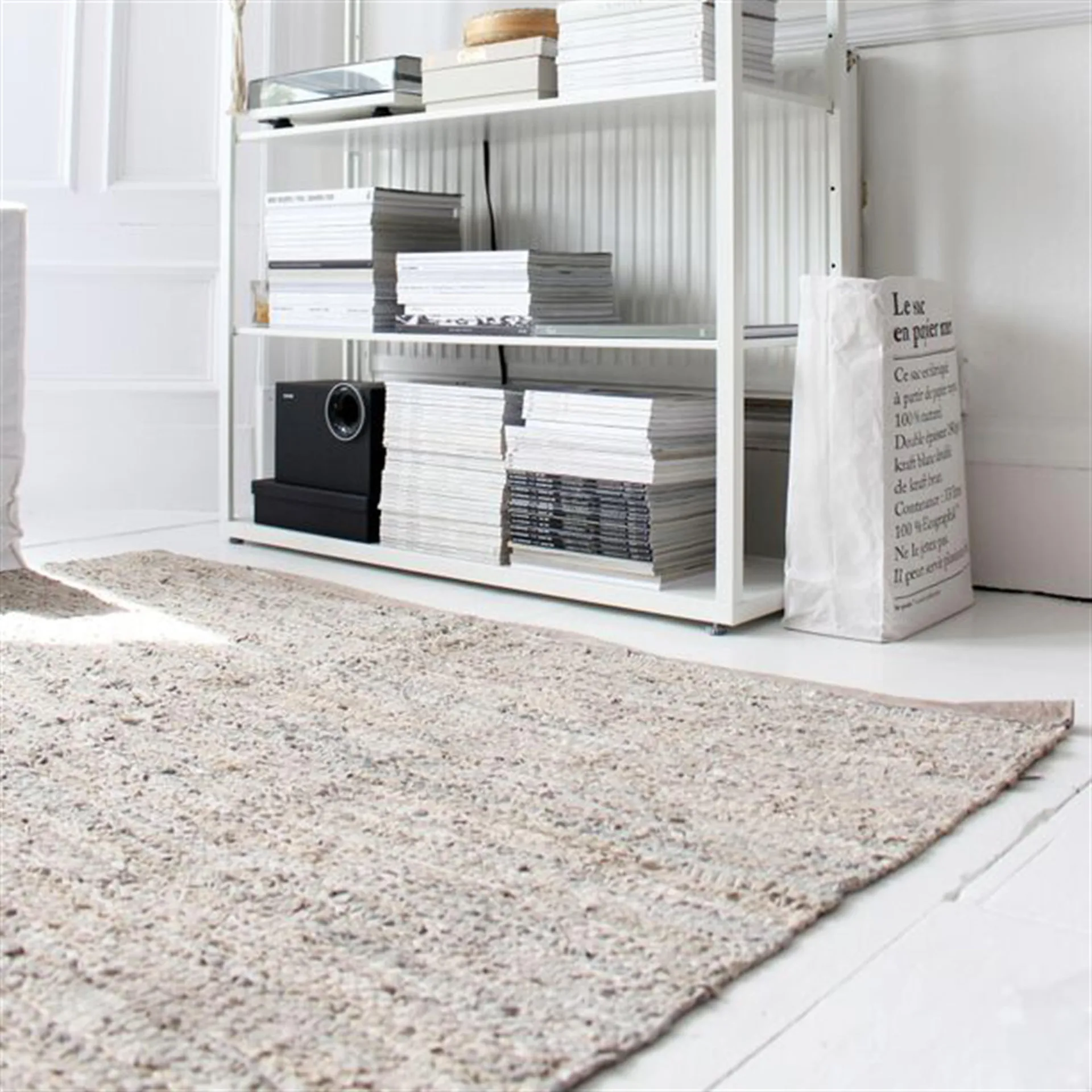 Leather matto 140 x 200 cm, beige Rug Solid
