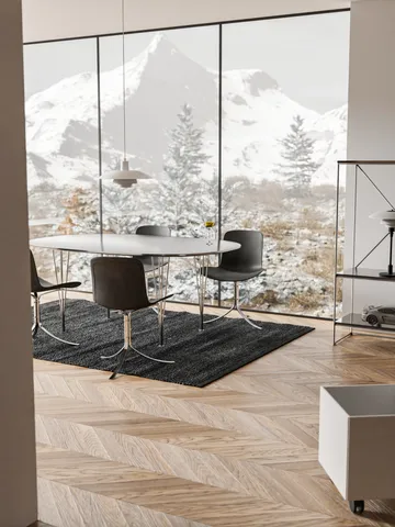 Leather matto 140 x 200 cm - black (musta) - Rug Solid