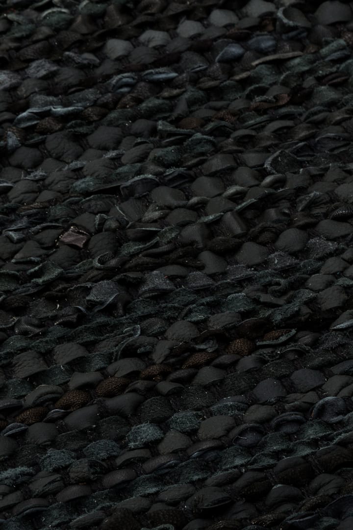 Leather matto 140 x 200 cm - black (musta) - Rug Solid