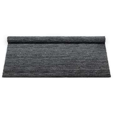 Leather matto 140 x 200 cm - dark grey (tummanharmaa) - Rug Solid