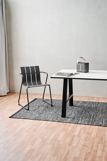 Leather matto 140 x 200 cm - dark grey (tummanharmaa) - Rug Solid