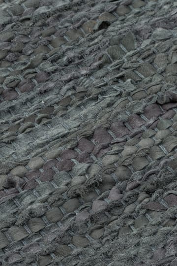 Leather matto 140 x 200 cm - dark grey (tummanharmaa) - Rug Solid