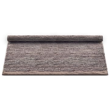 Leather matto 140 x 200 cm - Wood (ruskea) - Rug Solid