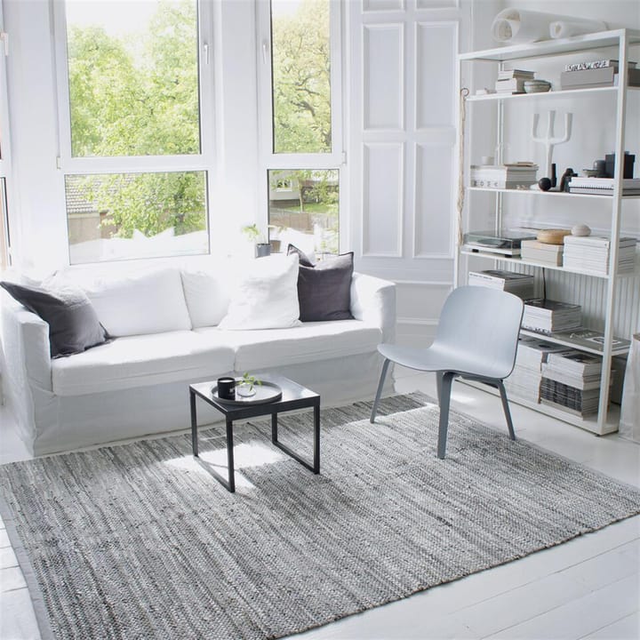 Leather matto 170 x 240 cm, light grey (vaaleanharmaa) Rug Solid