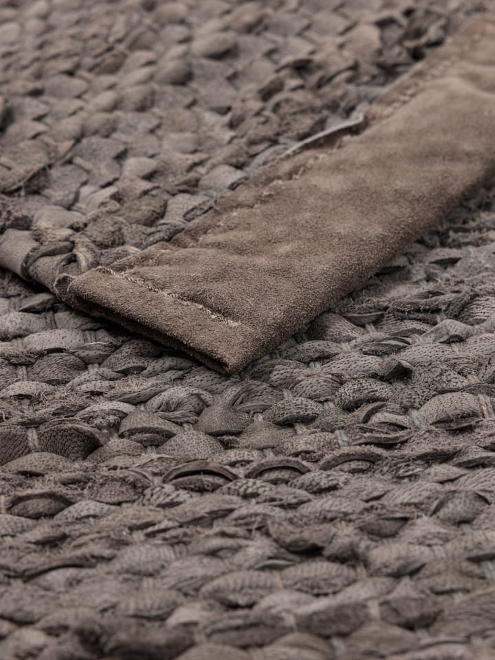 Leather matto 200 x 300 cm - Wood (ruskea) - Rug Solid