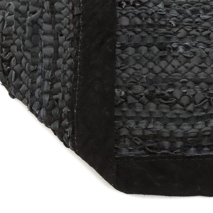 Leather matto 60 x 90 cm - black (musta) - Rug Solid