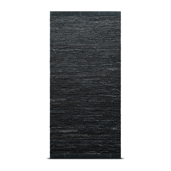 Leather matto 60 x 90 cm - dark grey (tummanharmaa) - Rug Solid