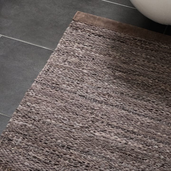 Leather matto 60 x 90 cm, Wood (ruskea) Rug Solid
