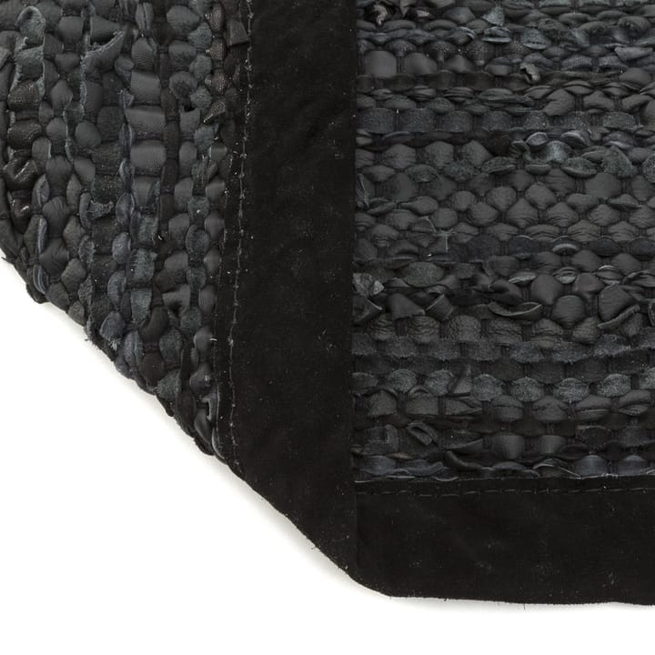 Leather matto 65 x 135 cm, black (musta) Rug Solid