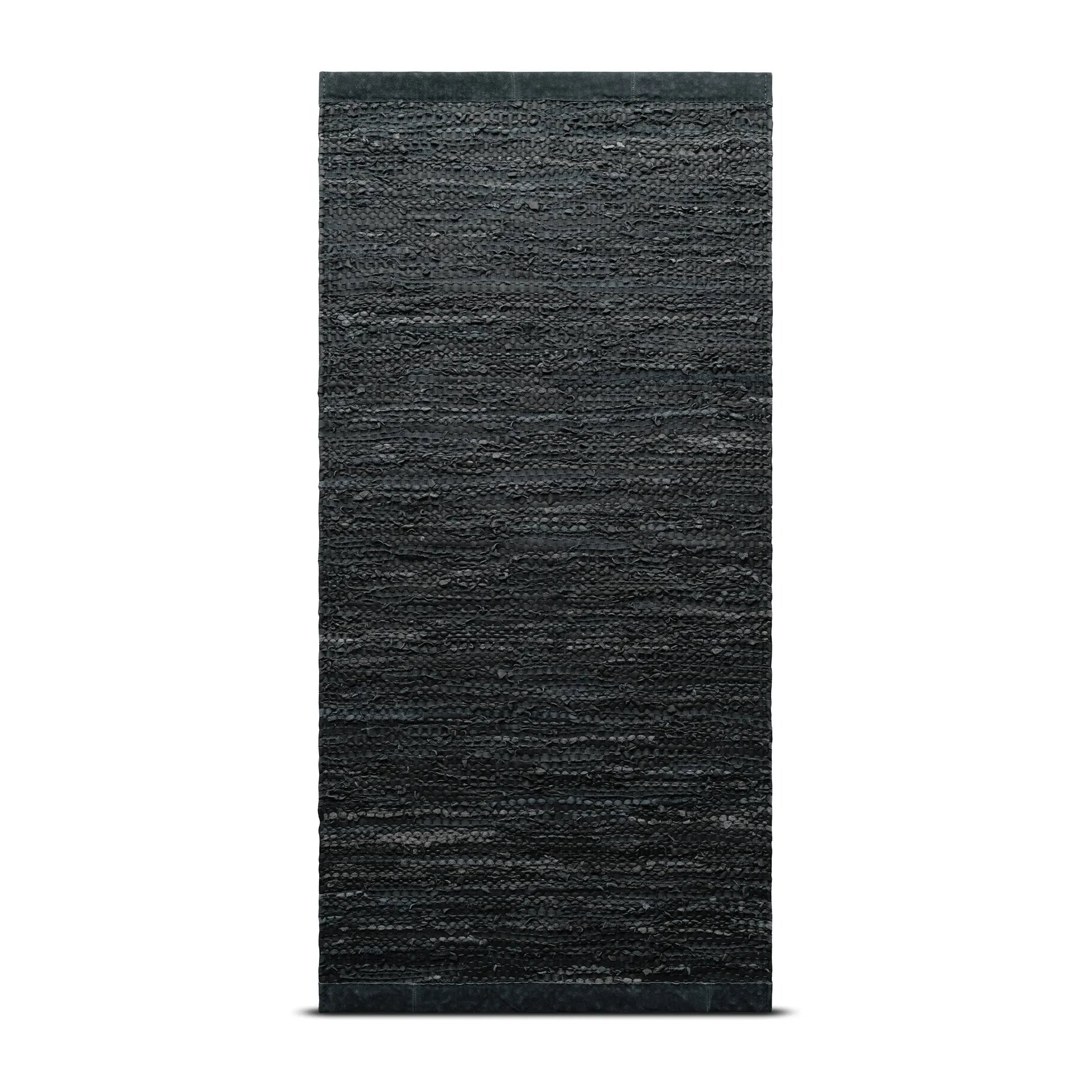 Leather matto 65 x 135 cm, dark grey (tummanharmaa) Rug Solid