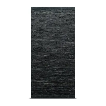 Leather matto 65 x 135 cm - dark grey (tummanharmaa) - Rug Solid